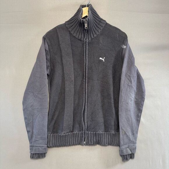 Puma Zip Up Knit Men’s Size Small High Neck Jacket - Picture 1 of 14
